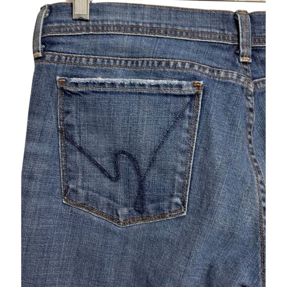 Citizens Of Humanity Ingrid 002 Stretch Low Waist Flare Jeans Size 32 Blue Denim - Picture 12 of 15